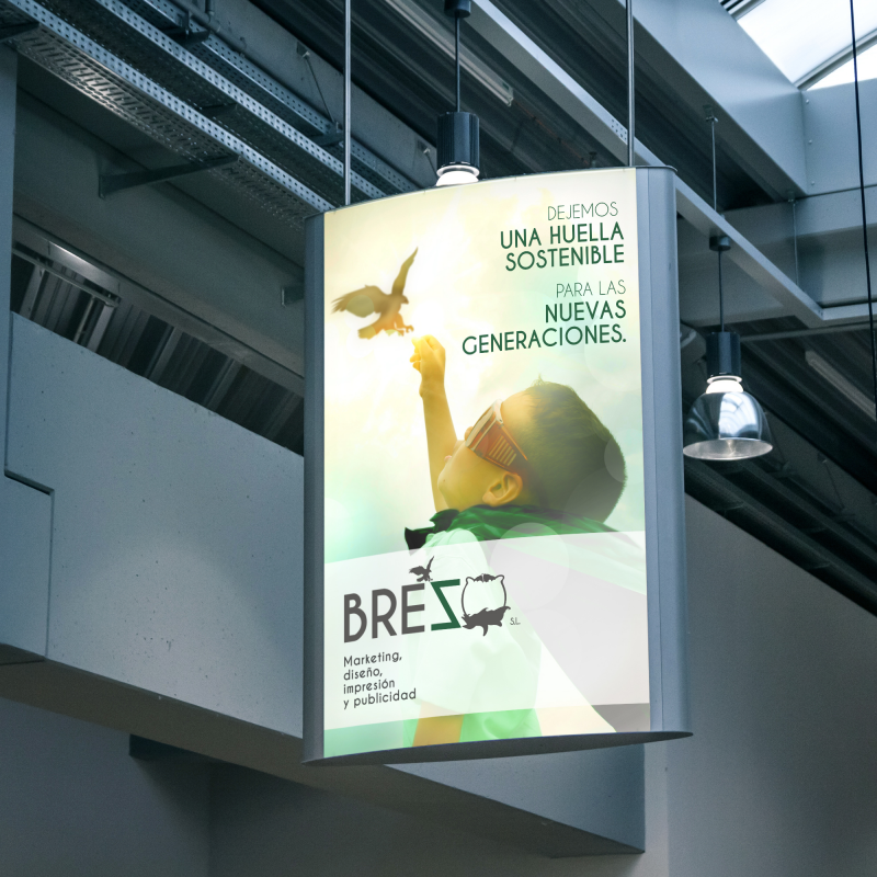Indoor Advertising Poster MockUp 2 Indoor Advertising Poster MockUp 2